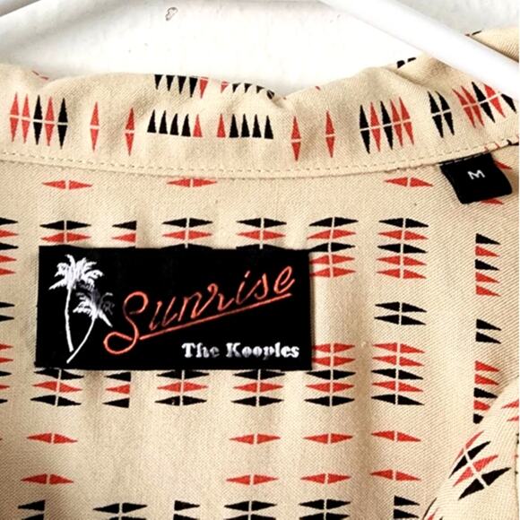 The Kooples Sunrise Capsule Collection Retro Printed Snap Button Down Blouse - Picture 3 of 4